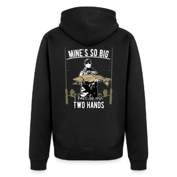 pêche - Veste à capuche bio Premium Unisexe - noir - Dos - Nico (187cm)