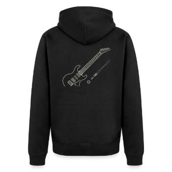 guitare électrique - Veste à capuche bio Premium Unisexe - noir - Dos - Nico (187cm)