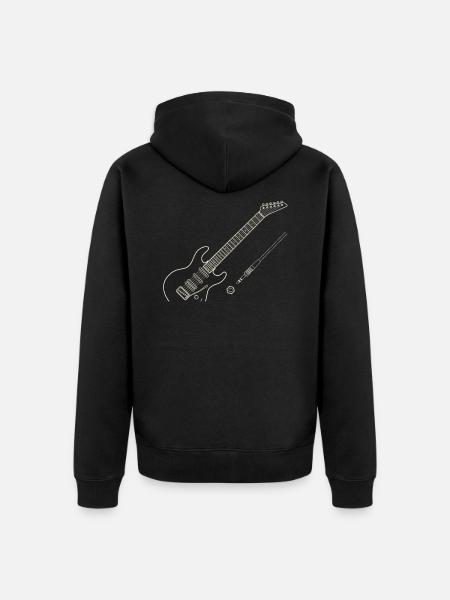 electric guitar - Unisex Premium Organic Zip Hoodie - black
