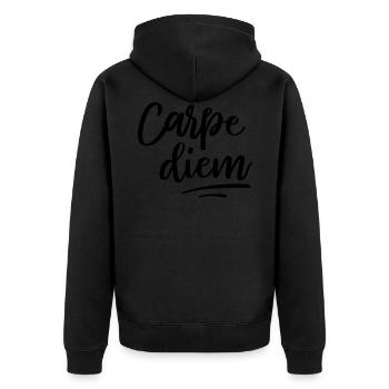 Carpe Diem - Veste à capuche bio Premium Unisexe - noir - Dos - Nico (187cm)