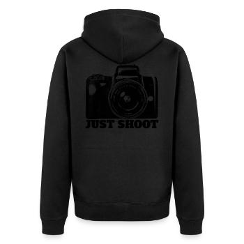 Camera Shoot Photo Shoot Photographer Gift Idea - Unisex Premium Organic Zip Hoodie - black - Back - Nico (187cm)