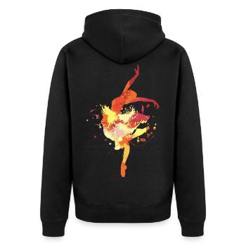 Ballet dance - Unisex Premium Organic Zip Hoodie - black - Back - Nico (187cm)