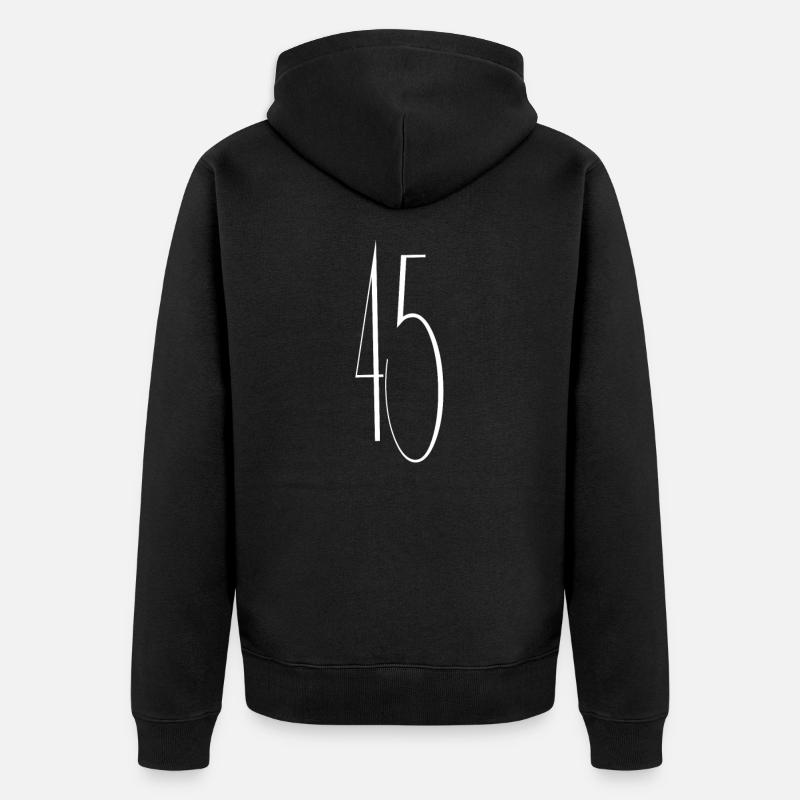 45 ans - Veste à capuche bio Premium Unisexe - noir