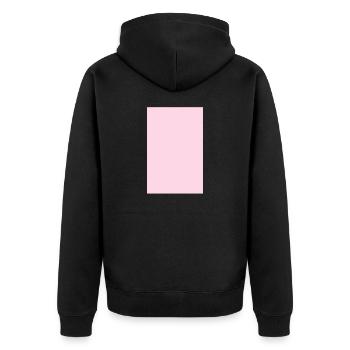 Pink Rectangle Square Square Template for Design - Unisex Premium Organic Zip Hoodie - black - Back - Nico (187cm)