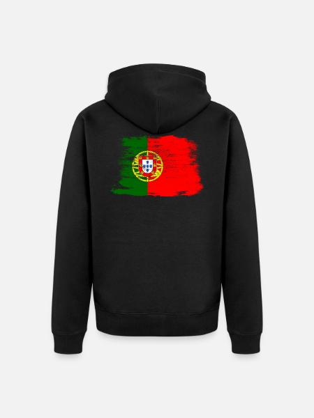 Portugal - Unisex Premium Organic Zip Hoodie - black