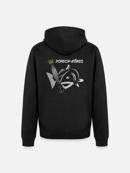 Dorschkönig - Unisex Premium Bio Zip Hoodie - Schwarz
