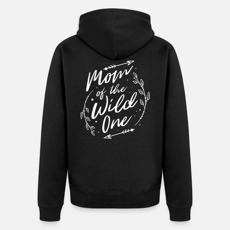Maman du sauvage - Veste à capuche bio Premium Unisexe - noir