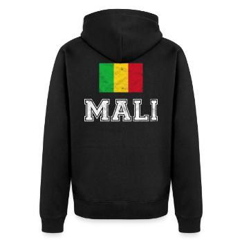 Drapeau Mali Bamako Afrique cadeau - Veste à capuche bio Premium Unisexe - noir - Dos - Nico (187cm)