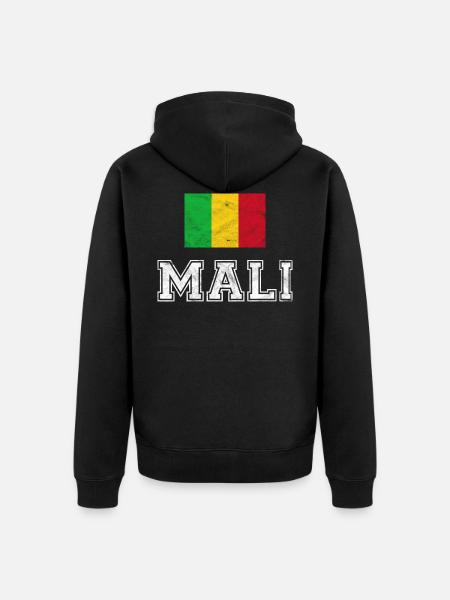 Mali flag Bamako Africa gift - Unisex Premium Organic Zip Hoodie - black