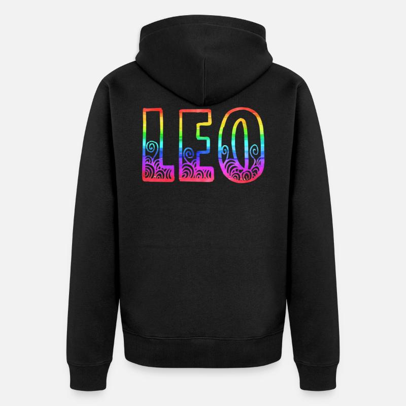 leo rs rainbow - Veste à capuche bio Premium Unisexe - noir