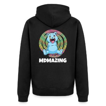 MDMA - Veste à capuche bio Premium Unisexe - noir - Dos - Nico (187cm)