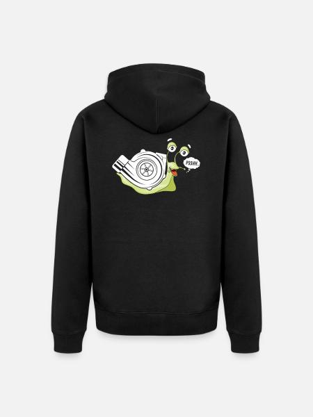 Turboschnecke - Unisex Premium Organic Zip Hoodie - black