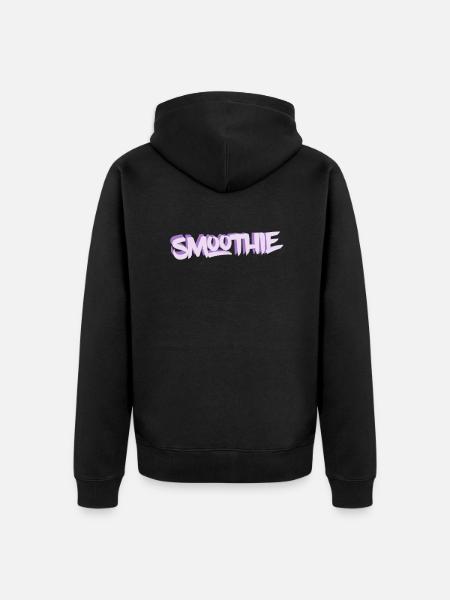 smoothie - Unisex Premium Organic Zip Hoodie - black