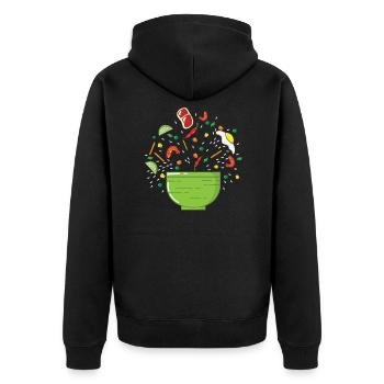 bol asiatique - Veste à capuche bio Premium Unisexe - noir - Dos - Nico (187cm)