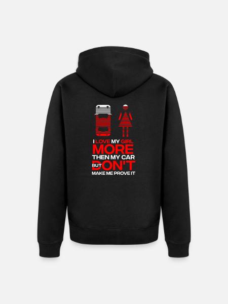 Morsom bil freak motorsport sportsbil gave - Premium økologisk unisex-hettejakke - svart