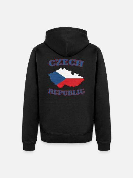 Ceska République tchèque - Veste à capuche bio Premium Unisexe - noir