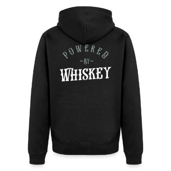 Powered By Whisky - Whisky - Veste à capuche bio Premium Unisexe - noir - Dos - Nico (187cm)