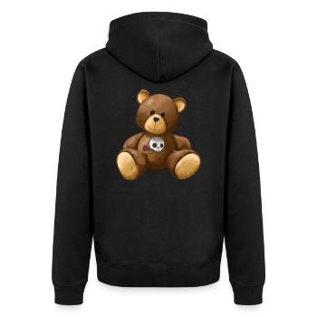 Peluche dessin animé mignon - Veste à capuche bio Premium Unisexe - noir - Dos - Nico (187cm)