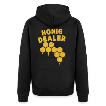Beekeepers beekeepers gift idea - Unisex Premium Organic Zip Hoodie - black - Back - Nico (187cm)