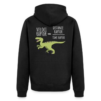 Velociraptor - Physique - Veste à capuche bio Premium Unisexe - noir - Dos - Nico (187cm)