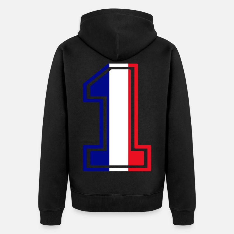 Frankreich Nummer 1 - Unisex Premium Bio Zip Hoodie - undefined