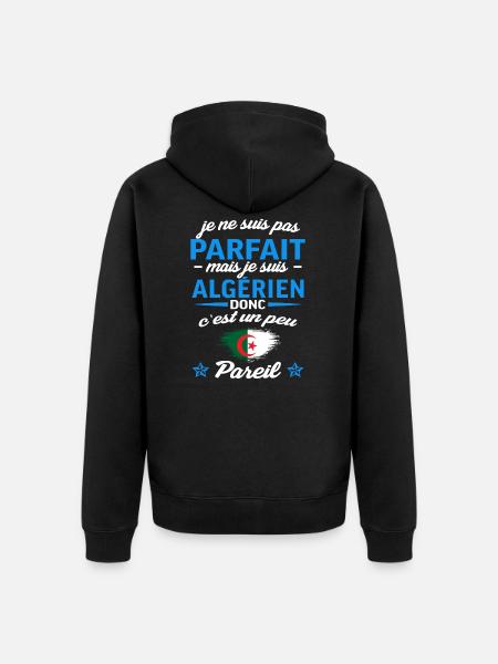 Je suis algérien - Veste à capuche bio Premium Unisexe - noir