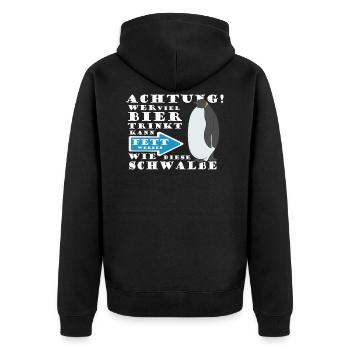 Quiconque boit beaucoup de bière grossit comme cette hirondelle - Veste à capuche bio Premium Unisexe - noir - Dos - Nico (187cm)