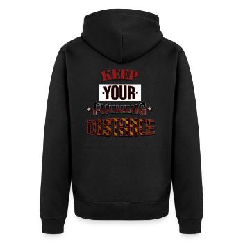 GARDEZ VOTRE DISTANCE FUCKING - Veste à capuche bio Premium Unisexe - noir - Dos - Nico (187cm)