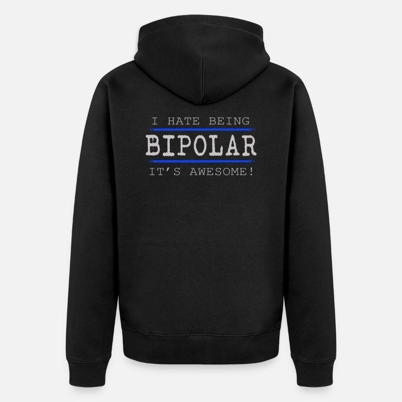 Bipolar - Unisex Premium Bio Zip Hoodie - Schwarz