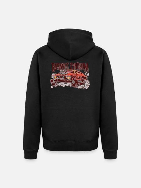 Burnout-oireyhtymälahja miehille - Premium unisex luomu-huppari vetoketjulla - musta
