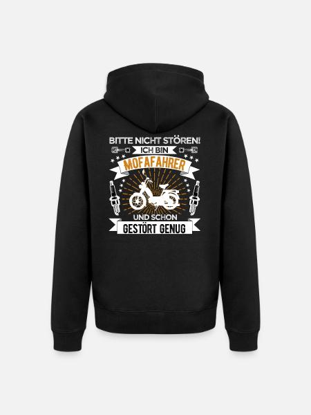 Mofafahrer Mofa - Unisex Premium Bio Zip Hoodie - Schwarz