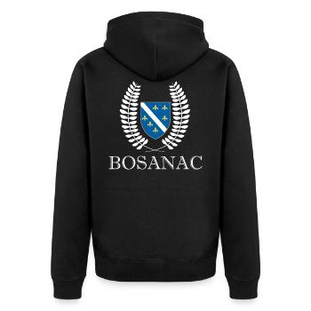 Bosnie serbe bosnie jeune - Veste à capuche bio Premium Unisexe - noir - Dos - Nico (187cm)