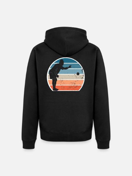 petanque pétanque boule Motiv - Unisex Premium Bio Zip Hoodie - Schwarz
