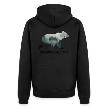 Bien-être animal animal amour amoureux des animaux - Veste à capuche bio Premium Unisexe - noir - Dos - Nico (187cm)