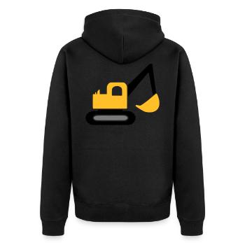 Véhicule d'excavatrice - Veste à capuche bio Premium Unisexe - noir - Dos - Nico (187cm)