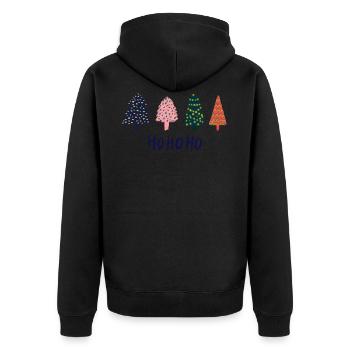 Sapins Hohoho - Veste à capuche bio Premium Unisexe - noir - Dos - Nico (187cm)