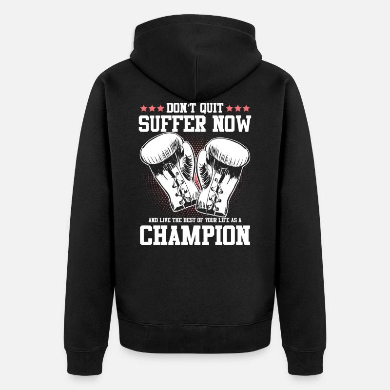 Gants de boxe - Veste à capuche bio Premium Unisexe - noir