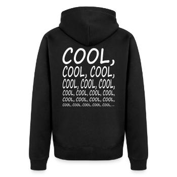 COOL Funny Sayings 99 Statement Men Women - Unisex Premium Organic Zip Hoodie - black - Back - Nico (187cm)