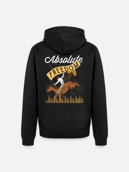 cowboy - Unisex Premium Organic Zip Hoodie - black