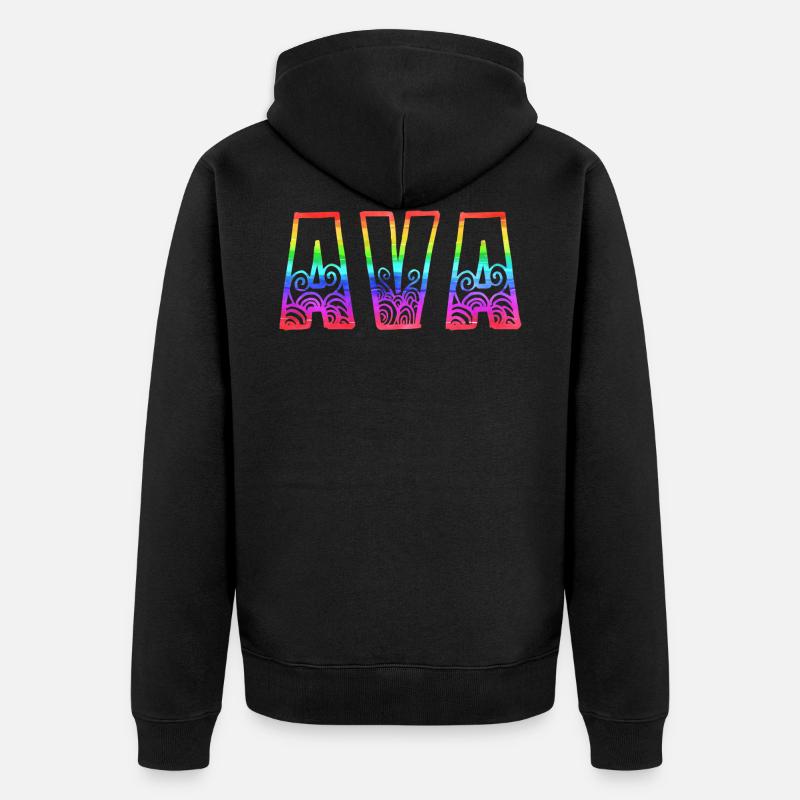 arc en ciel ava rs - Veste à capuche bio Premium Unisexe - noir