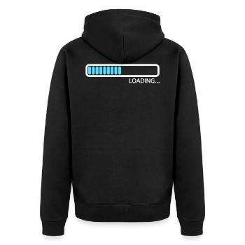 Barres de chargement Loading - Veste à capuche bio Premium Unisexe - noir - Dos - Nico (187cm)