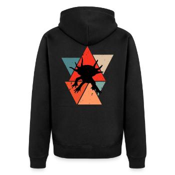 Axolotl Axolotls amphibies rétro cadeau - Veste à capuche bio Premium Unisexe - noir - Dos - Nico (187cm)