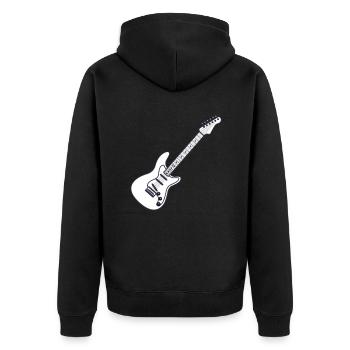Guitarist - Guitar - Unisex Premium Organic Zip Hoodie - black - Back - Nico (187cm)