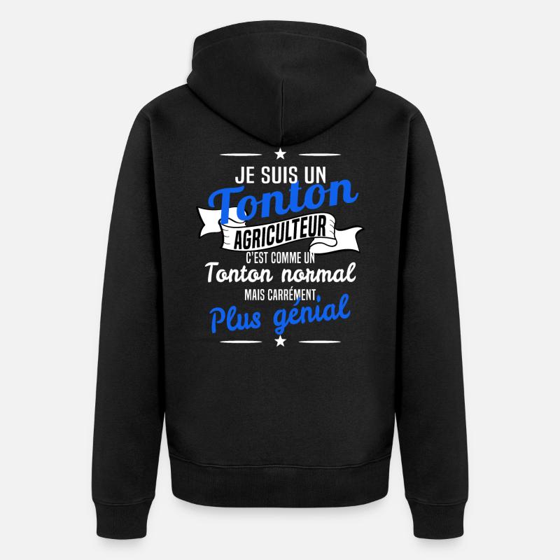 tonton agriculteur - Veste à capuche bio Premium Unisexe - noir