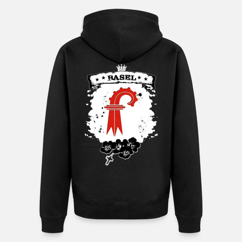 Canton de Bâle - Veste à capuche bio Premium Unisexe - noir