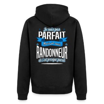 Randonneur - Veste à capuche bio Premium Unisexe - noir - Dos - Nico (187cm)