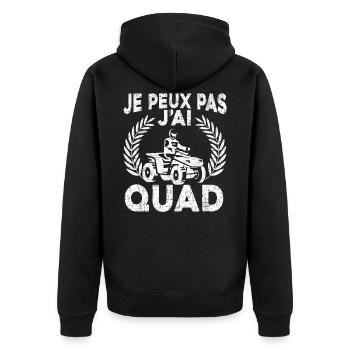Je Peux Pas J'Ai Quad - Veste à capuche bio Premium Unisexe - noir - Dos - Nico (187cm)