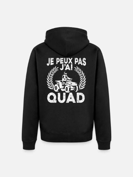Je Peux Pas J'Ai Quad - Veste à capuche bio Premium Unisexe - noir