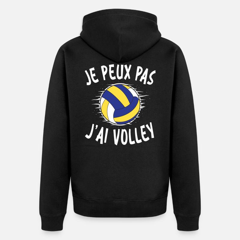 Je Peux Pas J'Ai Volley - Veste à capuche bio Premium Unisexe - noir
