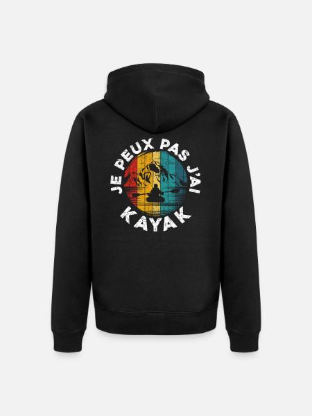 Je Peux Pas J'Ai Kayak - Veste à capuche bio Premium Unisexe - noir